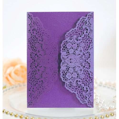 White Laser Invitation Holder Holiday Greeting Card Wholesale